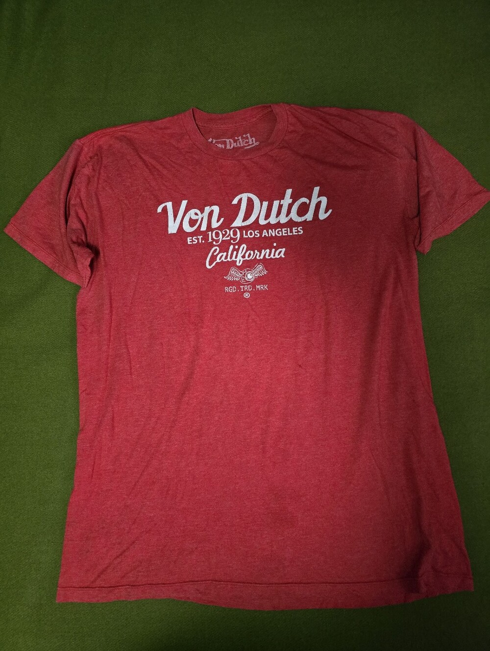 Von Dutch Red Logo California Tee